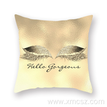 Custom gold stamping eyelash cushion cover